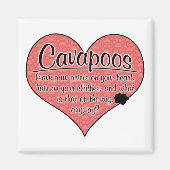 Cavapoo Paw Prints Hunde Humor Magnet (Vorne)