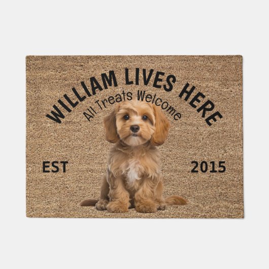 Cavapoo Personalisiert Dog Lover Doormat Fußmatte (Vorderseite)