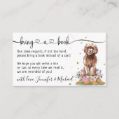 Cavapoo Poodle "Bring ein Buch" Kinderdusche Begleitkarte (Vorderseite)