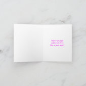 Cavapoo Silhouette Pink Dog Funny Birthday Card Karte (Innenseite)