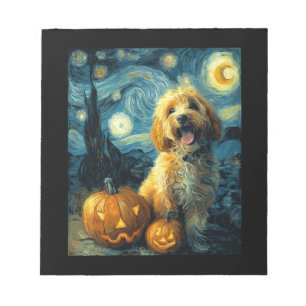 Cavapoo Süßer Hund Halloween Jack O Kürbis  Notizblock