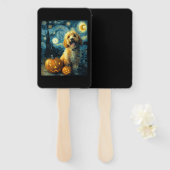 Cavapoo Süßer Hund Halloween Jack O Lantern Kürbis Fächer (Vorne und Hinten)