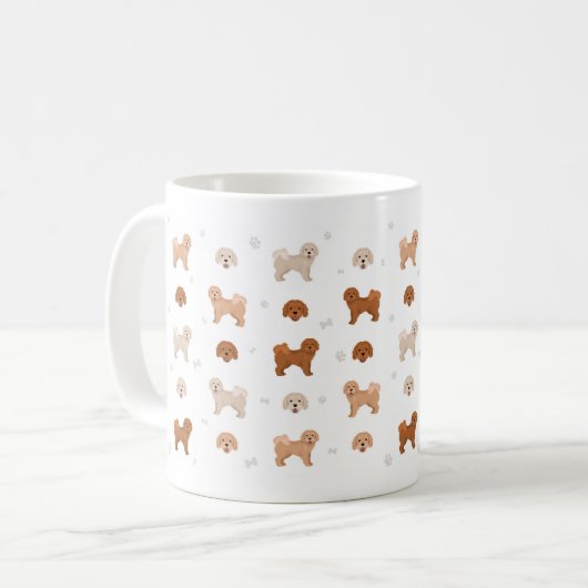 Cavapoo Tasse, ein Geschenk für Hundefreunde Kaffeetasse (Vorderseite Links)