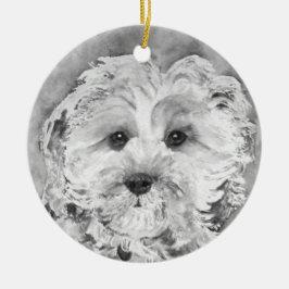 Cavapoo Welpe Keramikornament