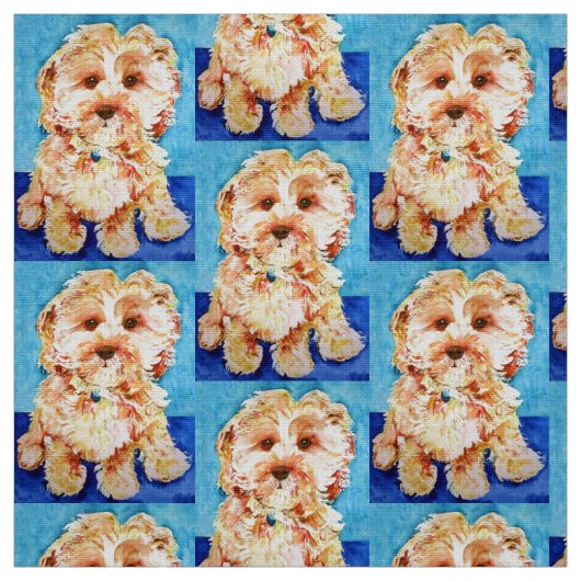 Cavapoo Welpe "Ollie". Stoff (Muster)