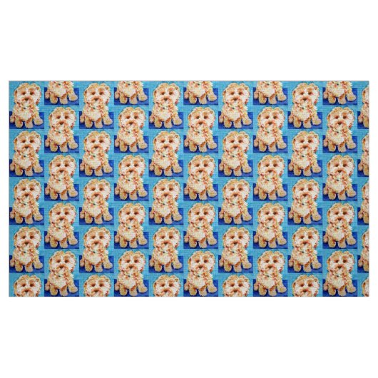Cavapoo Welpe "Ollie". Stoff (Fat Quarter (45,7 x 55,9 cm))