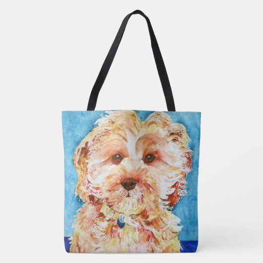 Cavapoo Welpe "Ollie". Tasche (Vorderseite)