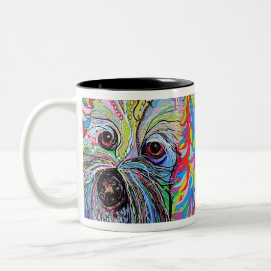 Cavapoo Zweifarbige Tasse (Links)