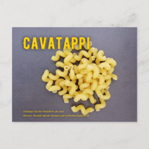 Cavatappi Italienisches Restaurant Rezept zutat Postkarte