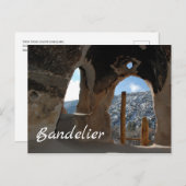 Cavate Delling, Bandelier National Monument, NM Postkarte (Vorne/Hinten)