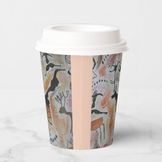 Cave Art Abstrakt Paper Cup Pappbecher (Rechts)