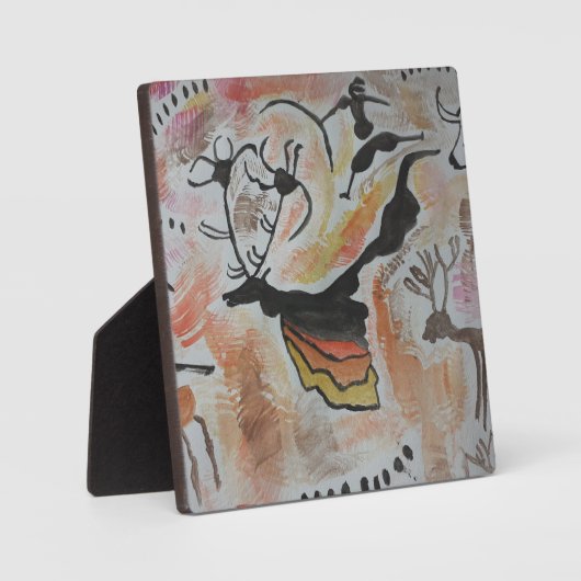 Cave Art Abstrakt Plaque Fotoplatte (Vorderseite)