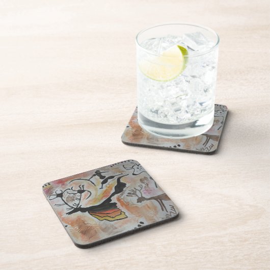 Cave Art Abstrakter Untersetzer (Rechte Seite)