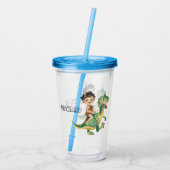 Cave Boy Dino Rider Acryltrinkbecher (Rückseite)