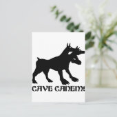 CAVE CANEM - BEWAHRE DES HUNDES Latein Postkarte (Stehend Vorderseite)