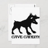 CAVE CANEM - BEWAHRE DES HUNDES Latein Postkarte (Vorne/Hinten)