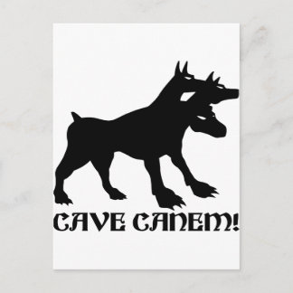 CAVE CANEM - BEWAHRE DES HUNDES Latein Postkarte