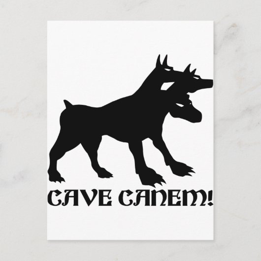 CAVE CANEM - BEWAHRE DES HUNDES Latein Postkarte (Vorderseite)