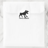 CAVE CANEM - BEWAHRE DES HUNDES Latein Runder Aufkleber (Tasche)