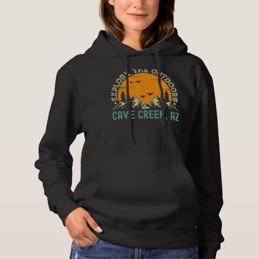 Cave Creek Arizona Entdecken Sie die Umgebung Hoodie (Vorderseite)