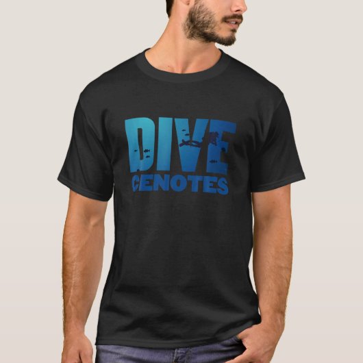 Cave Diving Gift Cenotes Mexico Souvenir Scuba Div T-Shirt (Vorderseite)