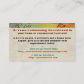 Cave Dwelling Native American TRADE ARTIST TEMP Terminkarte (Rückseite)