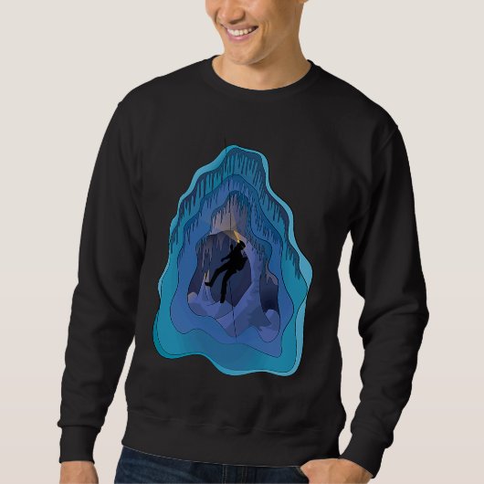 Cave Explorer Funny Caving Caver Speleology Spelu Sweatshirt (Vorderseite)