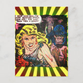 Cave Girl, Gorilla, Elefant Golden Age Comic Book Postkarte (Vorderseite)