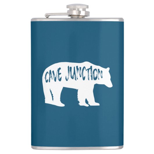 Cave Junction Oregon Bear Flachmann (Vorderseite)