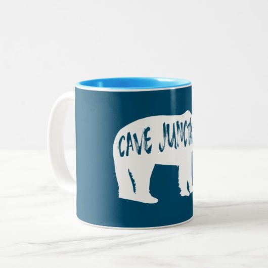 Cave Junction Oregon Bear Zweifarbige Tasse (Vorderseite Links)