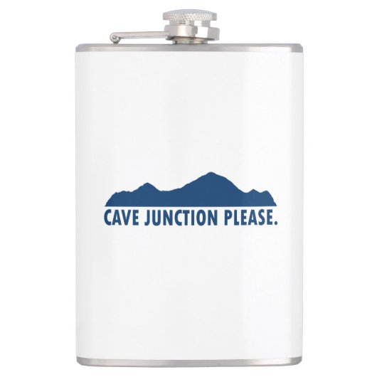 Cave Junction Oregon Bitte Flachmann (Vorderseite)