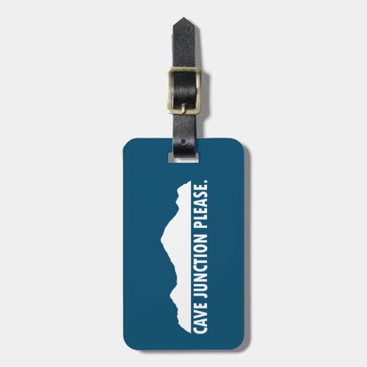 Cave Junction Oregon Bitte Gepäckanhänger (Vorderseite vertikal)