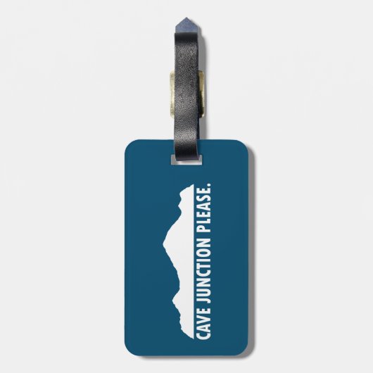 Cave Junction Oregon Bitte Gepäckanhänger (Rückseite vertikal)