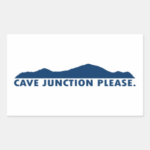 Cave Junction Oregon Bitte Rechteckiger Aufkleber