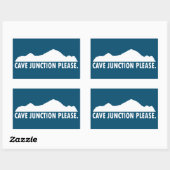 Cave Junction Oregon Bitte Rechteckiger Aufkleber (Blatt)