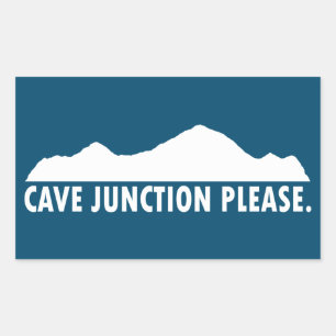 Cave Junction Oregon Bitte Rechteckiger Aufkleber