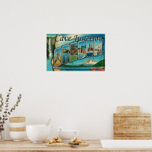 Cave Junction, Oregon - Große Briefszenen Poster (Küche)