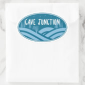Cave Junction Oregon Outdoors Ovaler Aufkleber (Tasche)