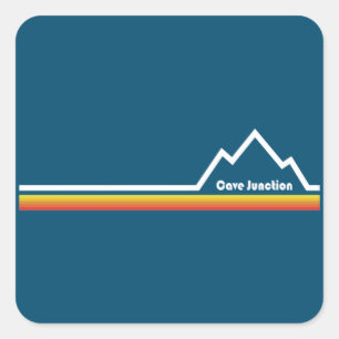 Cave Junction Oregon Quadratischer Aufkleber