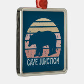 Cave Junction Oregon Retro Bear Ornament Aus Metall (Rechts)