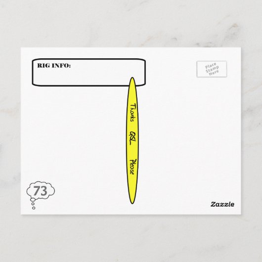 Cave Man Ham Ham Radio QSL Karte Anpassen! (Rückseite)