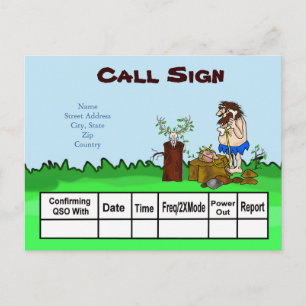 Cave Man Ham Ham Radio QSL Karte Anpassen!