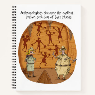 Cave Man Jazz Hand Notizblock