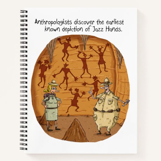 Cave Man Jazz Hand Notizblock (Vorderseite)