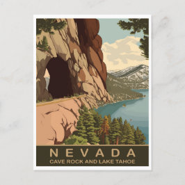 Cave Rock und Lake Tahoe Nevada, Reisen Postkarte