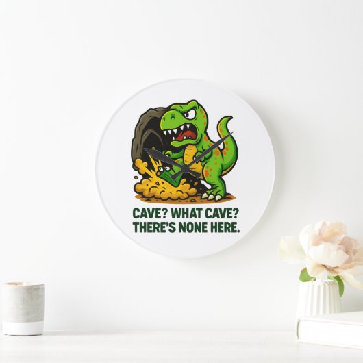 Cave? What Cave? Große Wanduhr (Zuhause)