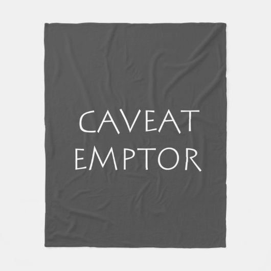 Caveat Emptor Fleecedecke (Vorderseite)