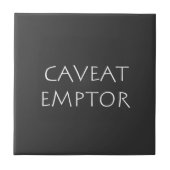 Caveat Emptor Fliese (Vorderseite)