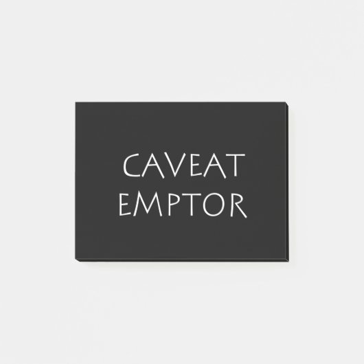 Caveat Emptor Post-it Klebezettel (Vorderseite)
