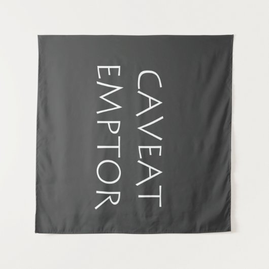 Caveat Emptor Wandteppich (Vorderseite (Horizontal))